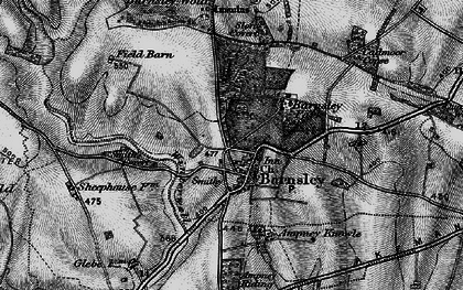 Old map of Barnfields in 1896
