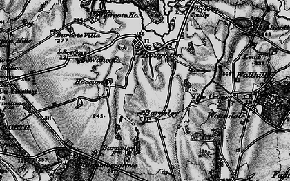 Old map of Barnsley in 1899