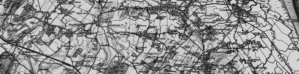 Old map of Barnsole in 1895