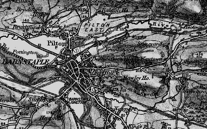 Old map of Barnstaple in 1898