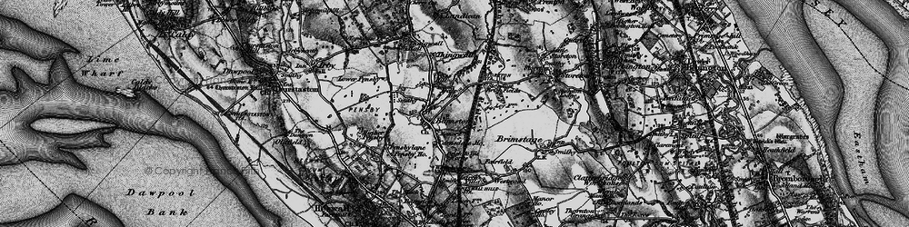 Old map of Barnston in 1896
