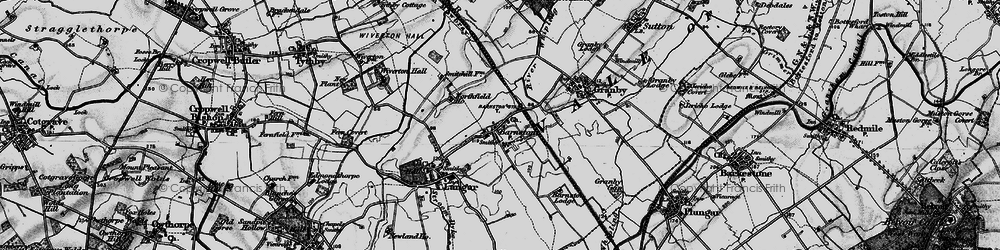 Old map of Barnstone in 1899