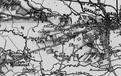 Old map of Barons' Cross in 1899