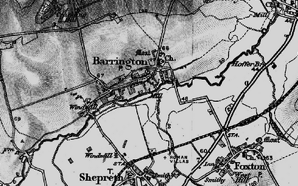 Old map of Barrington in 1896
