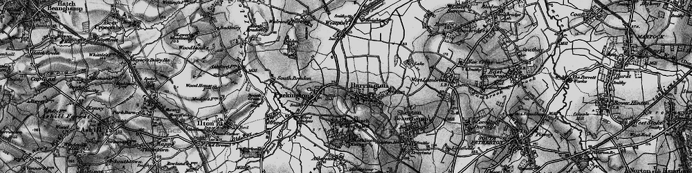 Old map of Barrington Court in 1898