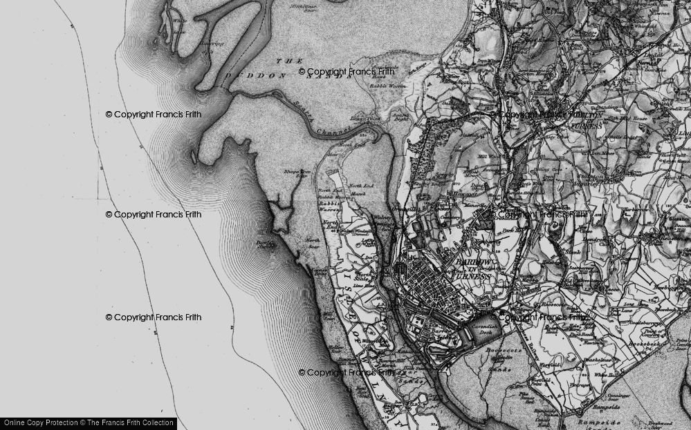 Old Map of Historic Map covering Bootle Stone in 1897