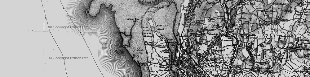Old map of Barrow in 1897