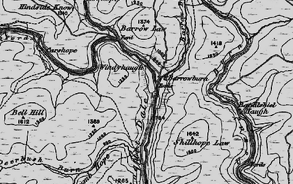 Old map of Dumb Hope in 1897