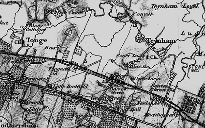 Old map of Barrow Green in 1895