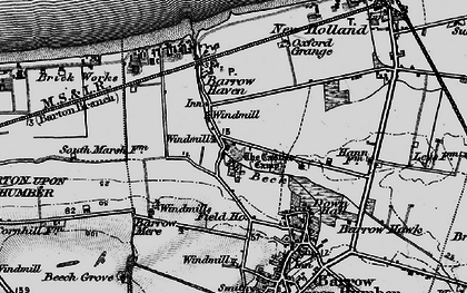 Old map of Barrow Mere in 1895