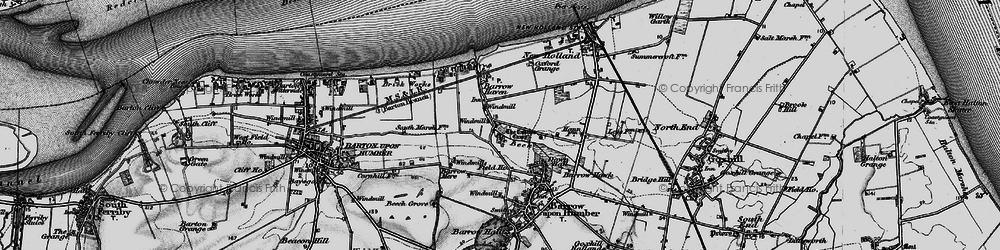 Old map of Barrow Mere in 1895