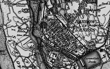 Old map of Barrow-In-Furness in 1897