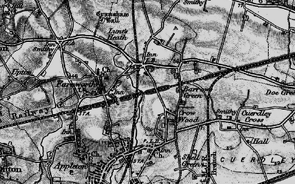 Old map of Barrow's Green in 1896