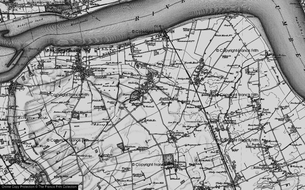 Old Map of Barrow upon Humber, 1895 in 1895