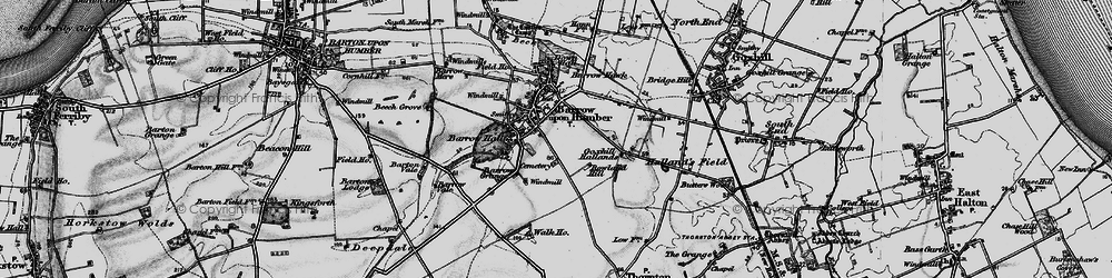 Old map of Barrow upon Humber in 1895