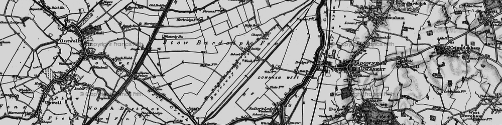 Old map of Barroway Drove in 1898