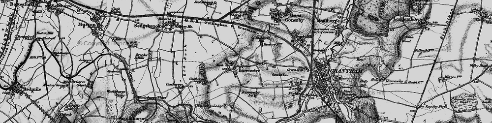 Old map of Barrowby in 1899