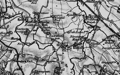 Old map of Barston in 1899