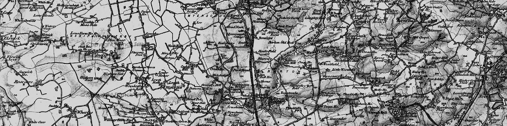 Old map of Yew Tree in 1896