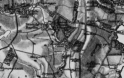 Old map of Barton Abbey in 1896