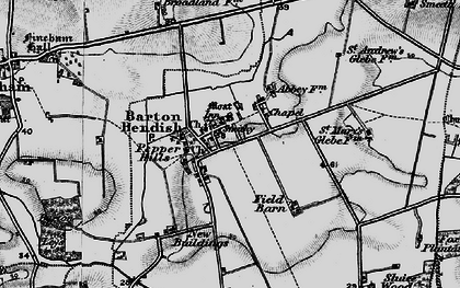 Old map of Barton Bendish in 1898