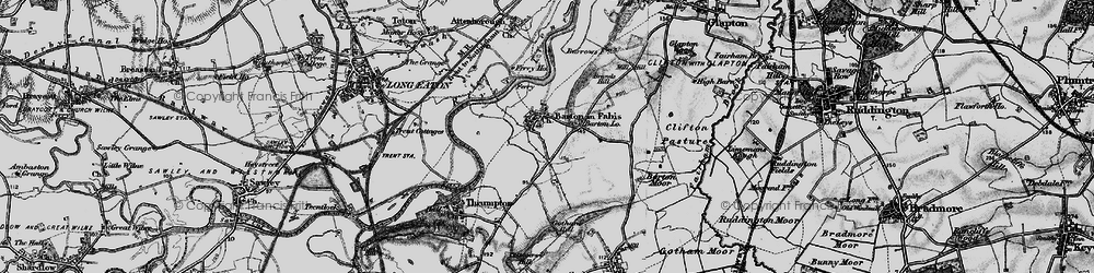 Old map of Barton in Fabis in 1899