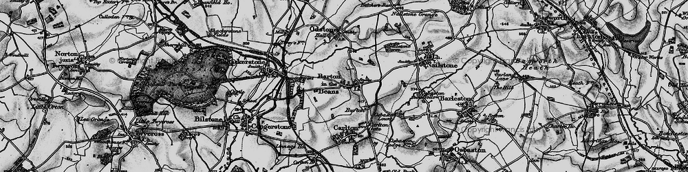 Old map of Barton in the Beans in 1895