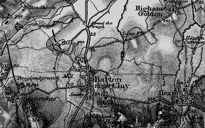 Old map of Barton-le-Clay in 1896