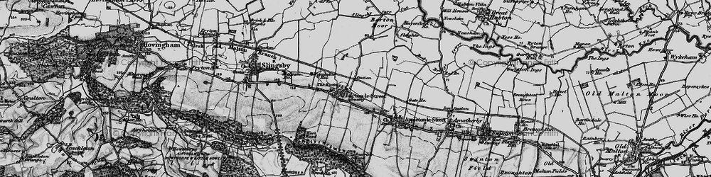 Old map of Barton-le-Street in 1898