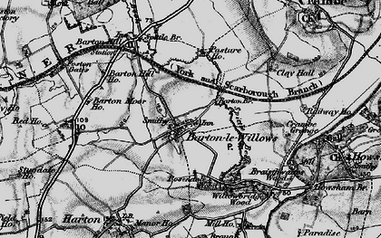 Old map of Barton Moor Ho in 1898