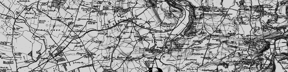 Old map of Barton-le-Willows in 1898