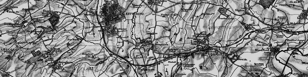 Old map of Barton Seagrave in 1898