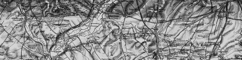Old map of Tidbury Common in 1895