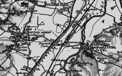 Old map of Barton Turn in 1898