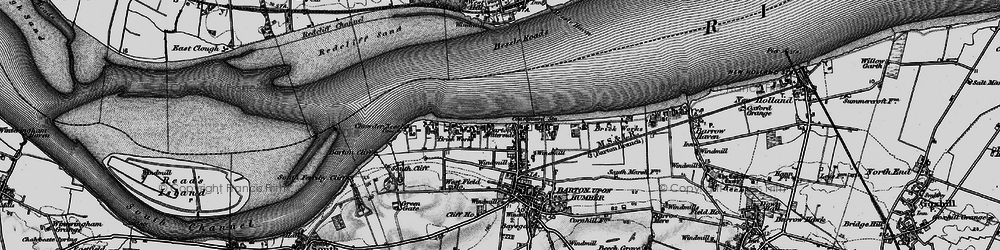 Old map of Barton Waterside in 1895
