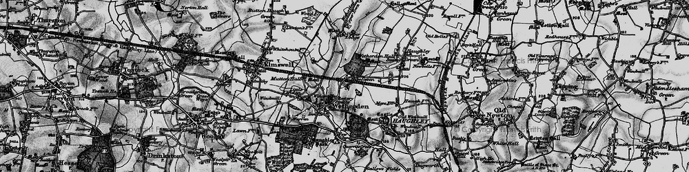 Old map of Base Green in 1898