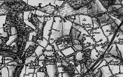 Old map of Bashley in 1895