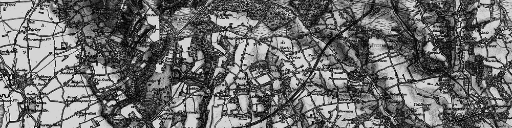 Old map of Bashley Park in 1895