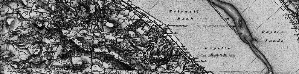 Old map of Basingwerk Abbey in 1896