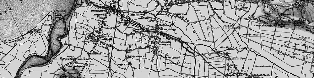 Old map of Bason Bridge in 1898