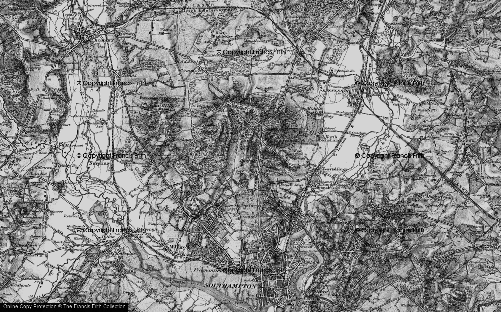 Old Map of Bassett, 1895 in 1895