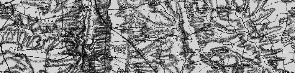 Old map of Bassingthorpe in 1895