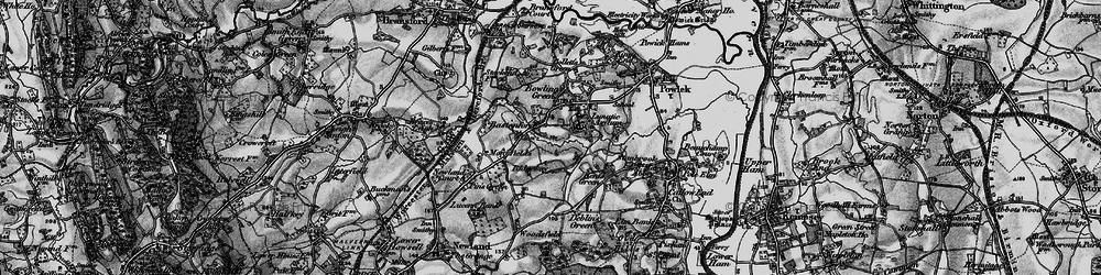 Old map of Bastonford in 1898