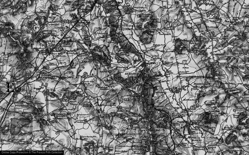 Old Map of Batchley, 1898 in 1898