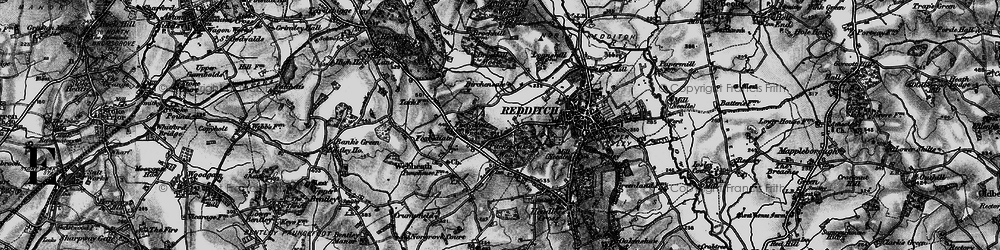 Old map of Batchley in 1898
