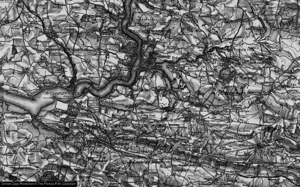 Old Map of Bateman's Hill, 1898 in 1898