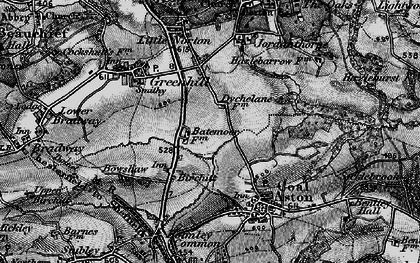 Old map of Batemoor in 1896