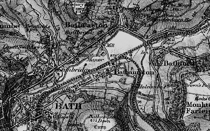 Old map of Bathampton Down in 1898