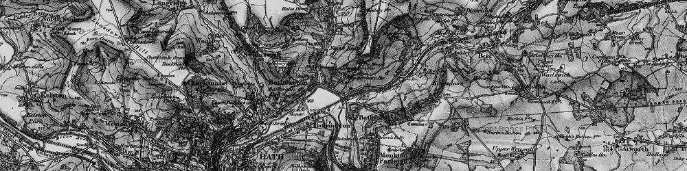Old map of Batheaston in 1898