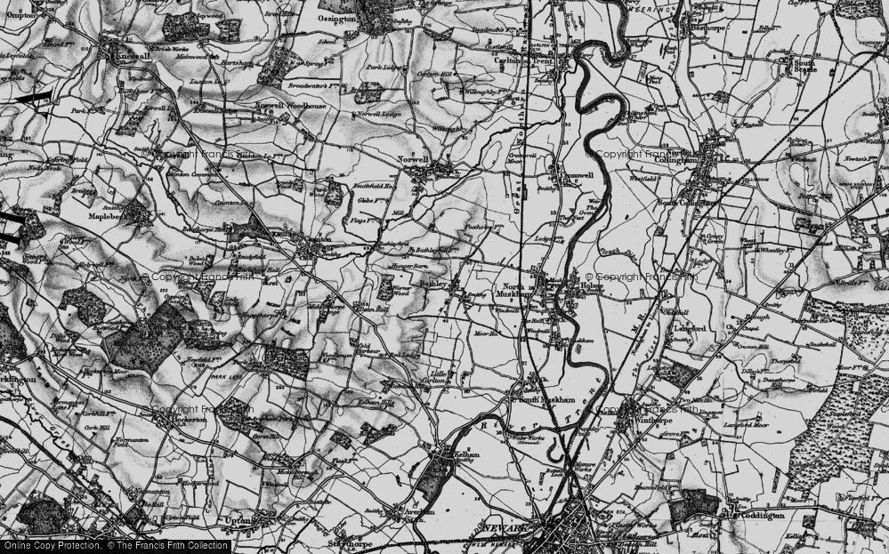 Old Map of Bathley, 1899 in 1899